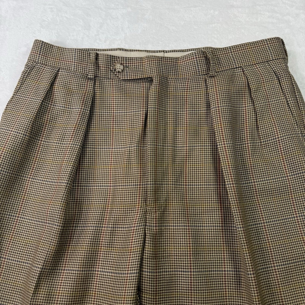 Peter Millar Brown Plaid Lightweight  worsted wool Men’s Pants
